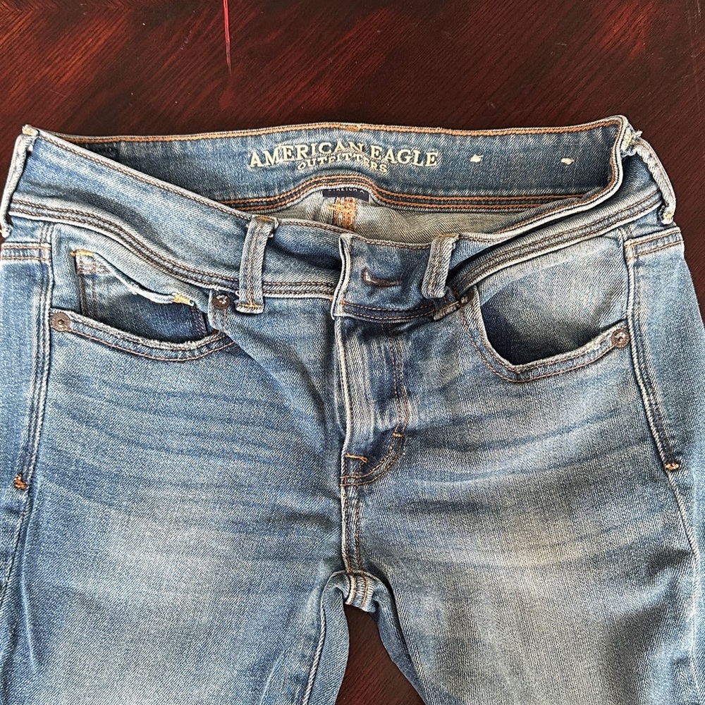American Eagle Outfitters Women's Light Blue Skinny Jeans